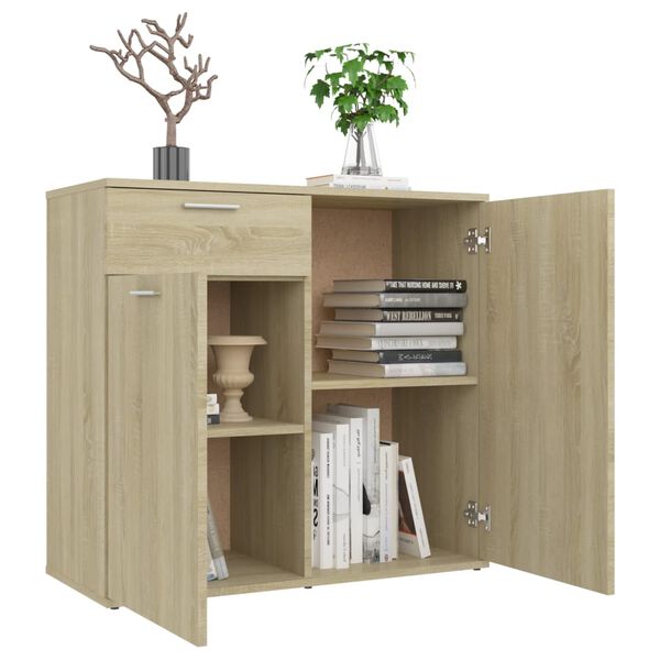 vidaXL Buffet chêne sonoma 80x36x75 cm bois d'ingénierie