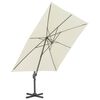 vidaXL Parasol de jardin déporté avec mât en aluminium 300 x 300 cm Sable