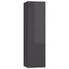 vidaXL Meubles TV 4 pcs Gris brillant 30,5x30x110 cm Bois d'ing&eacute;nierie