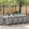 vidaXL Ensemble de salle &agrave; manger pour jardin 13 pcs Gris clair