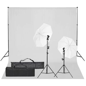 vidaXL Kit de studio photo avec &eacute;clairage et toile de fond