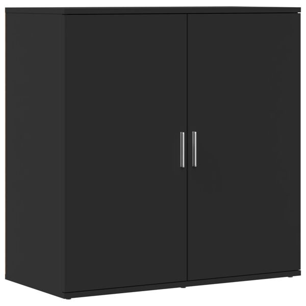 vidaXL Buffets 2 pcs noir 79x38x80 cm bois d'ing&eacute;nierie