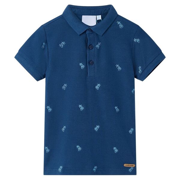 Polo pour enfants bleu fonc&eacute; 104