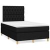 vidaXL Sommier &agrave; lattes de lit avec matelas noir 120x190 cm tissu