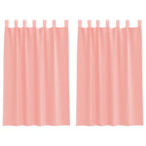 vidaXL Rideaux en voile avec boucles 2 pcs rose 140x175 cm