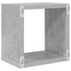 vidaXL &Eacute;tag&egrave;res cube murales 4 pcs Gris b&eacute;ton 22x15x22 cm
