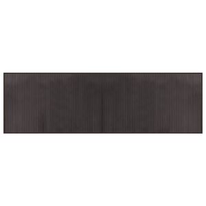 vidaXL Tapis rectangulaire marron fonc&eacute; 60x200 cm bambou