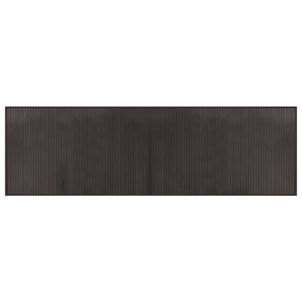 vidaXL Tapis rectangulaire marron fonc&eacute; 60x200 cm bambou