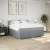 vidaXL Sommier &agrave; lattes de lit avec matelas Gris clair 200x200cm Tissu