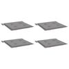 vidaXL Coussins de chaise jardin lot de 4 gris 50x50x4 cm tissu oxford