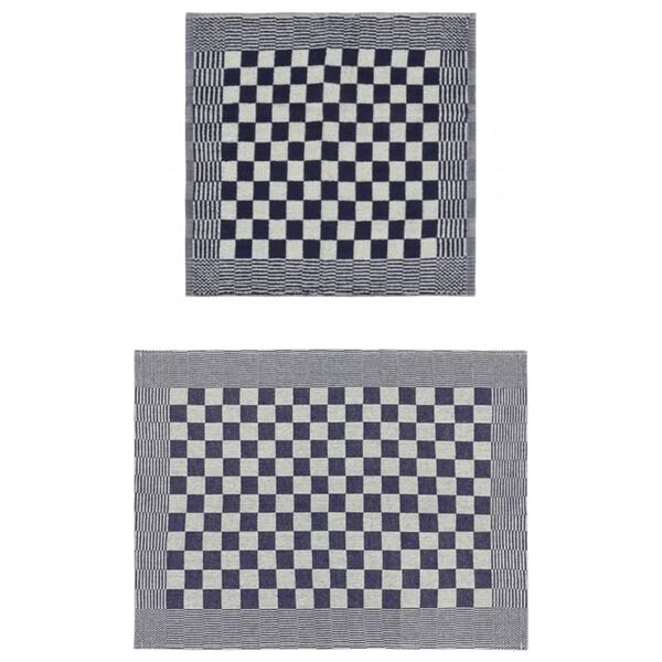 vidaXL Ensemble de serviettes 20 pcs bleu et blanc coton