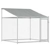 vidaXL Cage pour chien avec toit et portes gris 8x2x2m acier galvanisé
