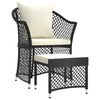 vidaXL Salon de jardin 2 pcs avec coussins Noir R&eacute;sine tress&eacute;e