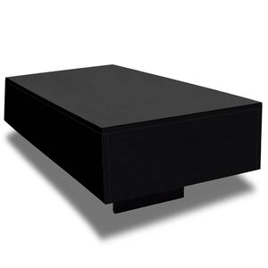 vidaXL Table basse Haute brillance Noir