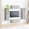 vidaXL Ensemble meuble TV 4 pcs Gris Sonoma Bois d'ing&eacute;nierie