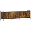 vidaXL Meuble TV 146 x 33 x 50 cm Ch&ecirc;ne fum&eacute; Bois d'ing&eacute;nierie