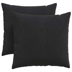 vidaXL Coussins de canap&eacute; 2 pcs Noir 45 x 45 cm