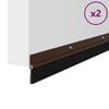 vidaXL Brosses d'&eacute;tanch&eacute;it&eacute; pour porte &agrave; visser 2 pcs Marron 100 cm