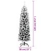 vidaXL Sapin de Noël artificiel mince flocon de neige vert 120 cm PVC
