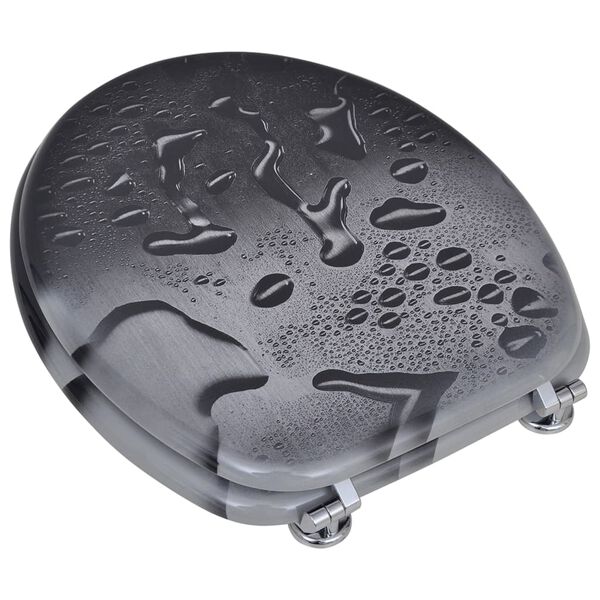 Abatant de WC avec couvercle design goutte d'eau