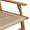 vidaXL Chaises de jardin avec table 3 pcs Beige Bois d'Acacia Massif