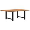 vidaXL Table &agrave; manger marron clair bois de ch&ecirc;ne massif rectangulaire