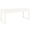 vidaXL Banc de jardin blanc 110x38x45 cm bois massif de pin
