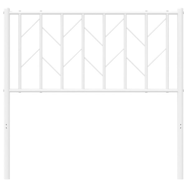 vidaXL T&ecirc;te de lit de remplacement m&eacute;tal blanc 90 cm