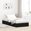 vidaXL Lit de Rangement avec matelas Noir 90 x 190 cm Velours