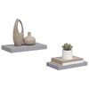 vidaXL &Eacute;tag&egrave;res murales flottantes 2 pcs Gris 40x23x3,8 cm MDF