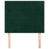 vidaXL T&ecirc;te de lit Vert fonc&eacute; 100x5x118/128 cm Velours