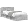 vidaXL Cadre de lit avec rangement Gris b&eacute;ton 90 x 200 cm