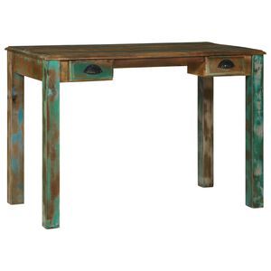 vidaXL Bureau d'&eacute;criture Marron 112 x 55 x 76 cm Bois Recycl&eacute; Solide