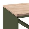 vidaXL &Eacute;tag&egrave;re &agrave; bois de chauffage avec plateau en bois vert olive