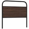 vidaXL T&ecirc;te de lit de remplacement ch&ecirc;ne marron 90 cm acier et bois d'ing&eacute;nierie