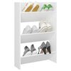 vidaXL Armoire &agrave; chaussures murale Blanc 60x18x90 cm Agglom&eacute;r&eacute;