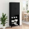 vidaXL Haut Armoire Ch&ecirc;ne noir 69,5 x 34 x 180 cm Bois d'ing&eacute;nierie