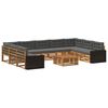 vidaXL Ensemble de canap&eacute;s d'ext&eacute;rieur 10 pcs Naturel et Anthracite