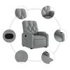 vidaXL Fauteuil inclinable Gris clair Tissu