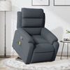 vidaXL Fauteuil de massage inclinable Gris fonc&eacute; Velours