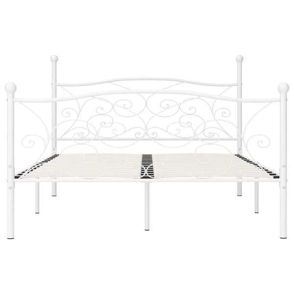 vidaXL Cadre de lit sans matelas avec sommier &agrave; lattes m&eacute;tal 120x200cm