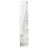 vidaXL Meuble d'angle Blanc brillant 27,5x27x140cm Bois d'ing&eacute;nierie