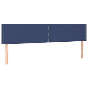 vidaXL T&ecirc;tes de lit Bleu 200x5x78/88 cm Tissu