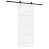 vidaXL Porte coulissante 93 x 211 cm Bois d'ing&eacute;nierie Blanc et noir