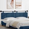 vidaXL T&ecirc;te de lit suspendue Montage mural Bleu 210 x 55 x 5 cm tissu