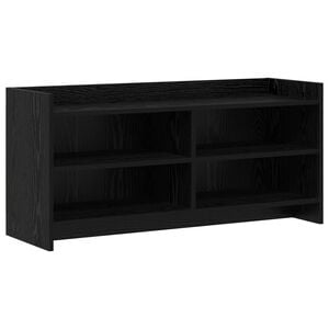 vidaXL Meuble TV 100 x 33 x 47 cm Ch&ecirc;ne noir Bois d'ing&eacute;nierie