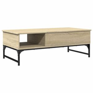 vidaXL Table basse ch&ecirc;ne sonoma 100x50x35cm bois d'ing&eacute;nierie et m&eacute;tal