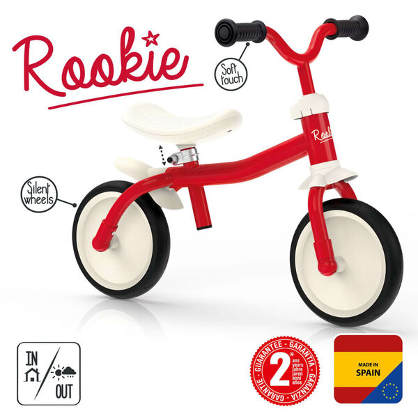 Smoby Vélo d'équilibre Rookie Rouge