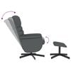 vidaXL Fauteuil inclinable avec repose-pied gris similicuir