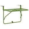 vidaXL Table de balcon Vert 60x40 cm Acier